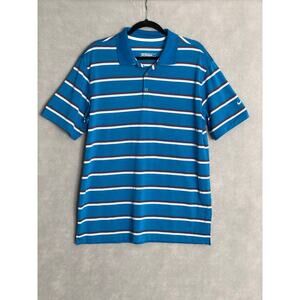 Nike Golf Polo Shirt Tour Performance Dri Fit Men's Large Blue